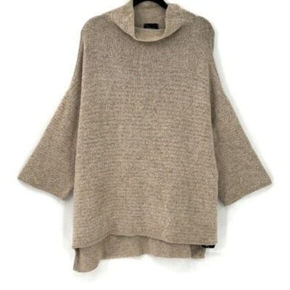 Zara Sweaters - Zara Beige Oversized Turtleneck Alpaca Wool Blend Knit Sweater Medium